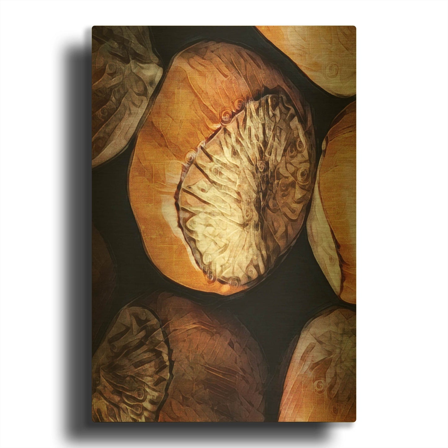'Fruit Of The Hazel 3' By Ashley Aldridge Gold Metal Wall Art