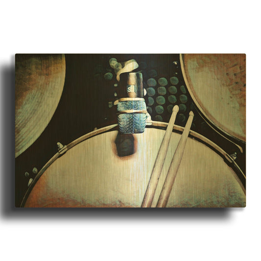 'Magnified & Musical 2' By Ashley Aldridge Gold Metal Wall Art