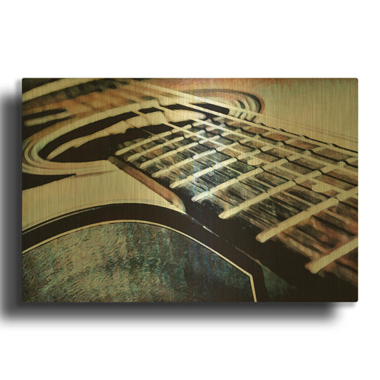 'Magnified & Musical 3' By Ashley Aldridge Gold Metal Wall Art