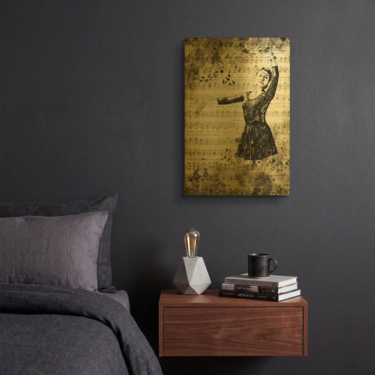 'Prima Ballerina Dream 1' By Ashley Aldridge Gold Metal Wall Art