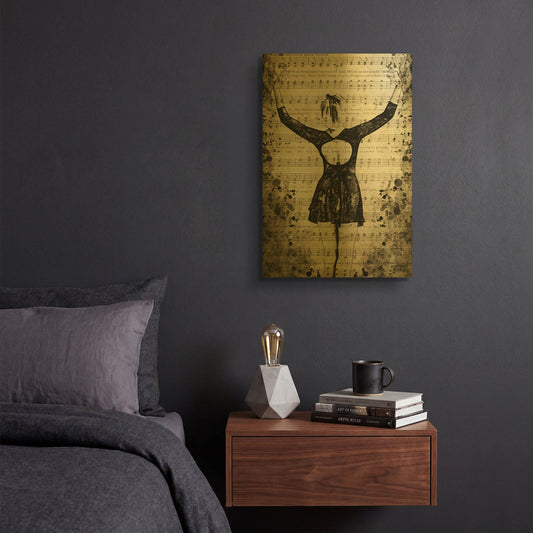 'Prima Ballerina Dream 2' By Ashley Aldridge Gold Metal Wall Art