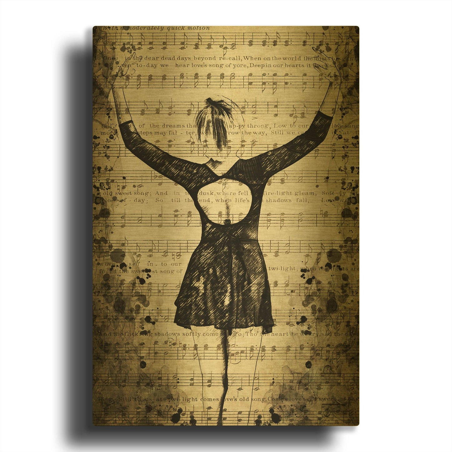 'Prima Ballerina Dream 2' By Ashley Aldridge Gold Metal Wall Art