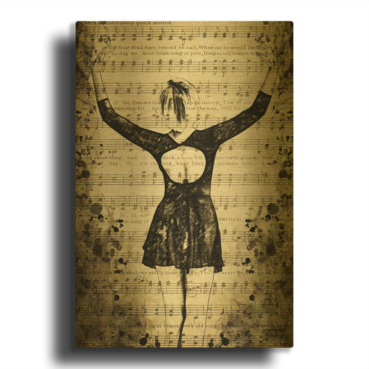 'Prima Ballerina Dream 2' By Ashley Aldridge Gold Metal Wall Art