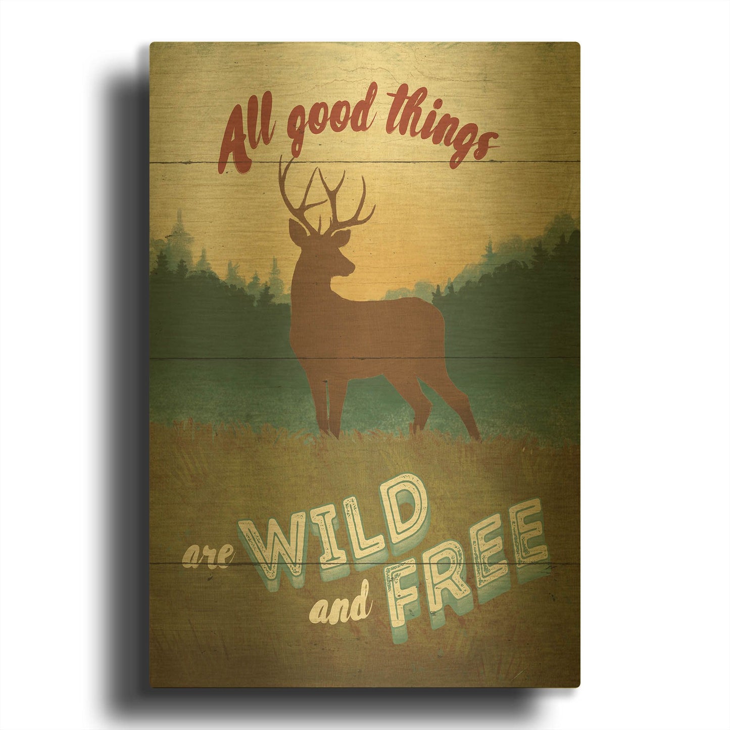 'Discover the Wild II' By Janelle Penner Gold Metal Wall Art