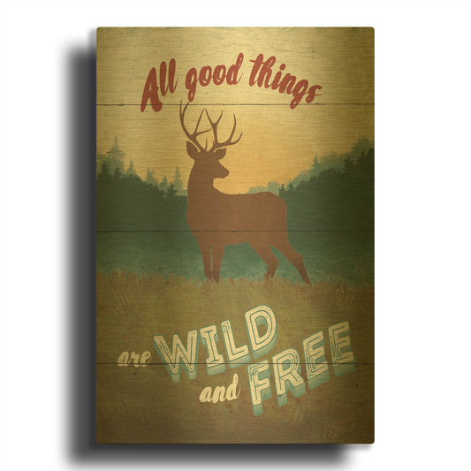 'Discover the Wild II' By Janelle Penner Gold Metal Wall Art