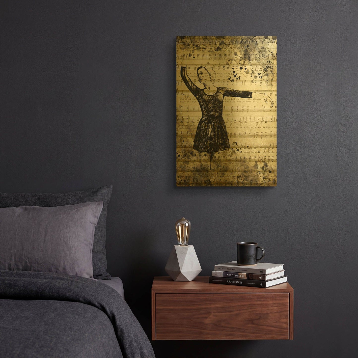 'Prima Ballerina Dream 3' By Ashley Aldridge Gold Metal Wall Art