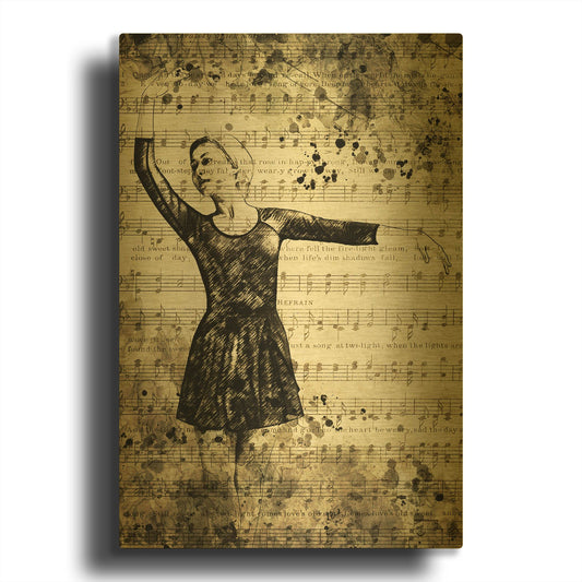 'Prima Ballerina Dream 3' By Ashley Aldridge Gold Metal Wall Art