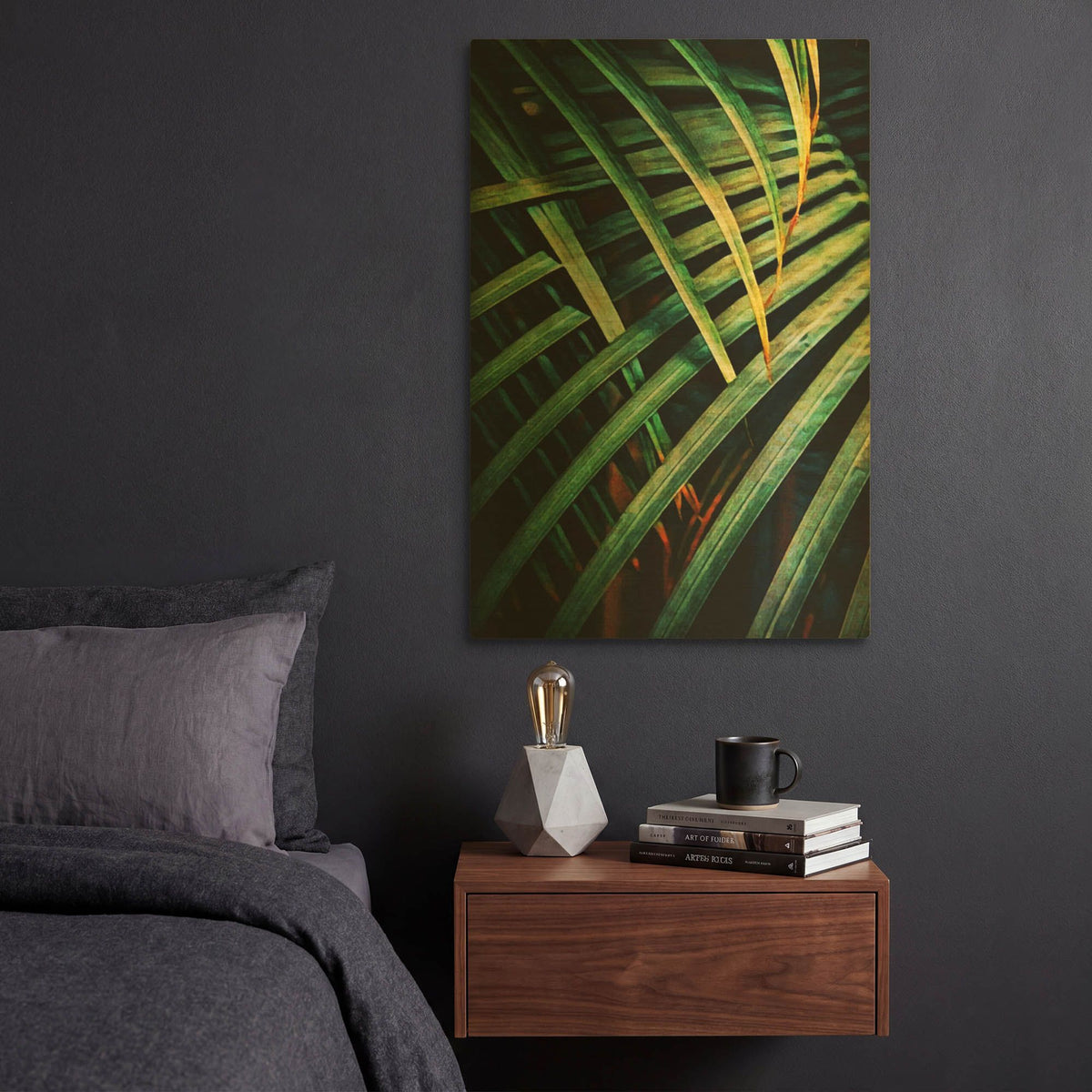 'Beauty Amongst Palms 1' By Ashley Aldridge Gold Metal Wall Art
