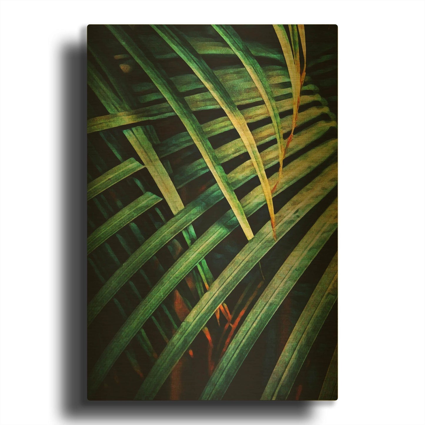 'Beauty Amongst Palms 1' By Ashley Aldridge Gold Metal Wall Art