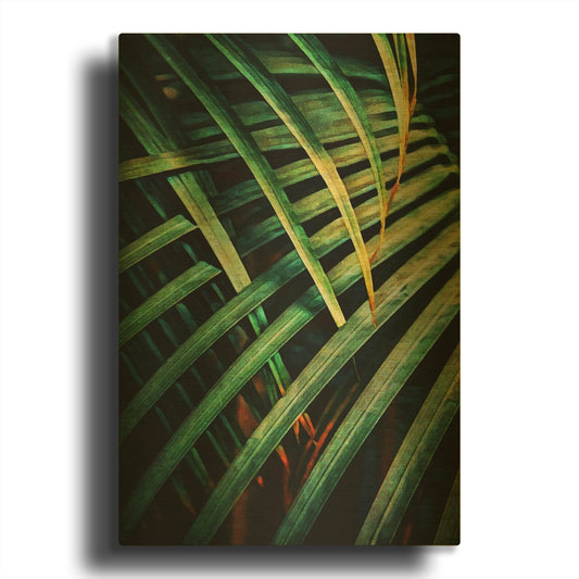 'Beauty Amongst Palms 1' By Ashley Aldridge Gold Metal Wall Art