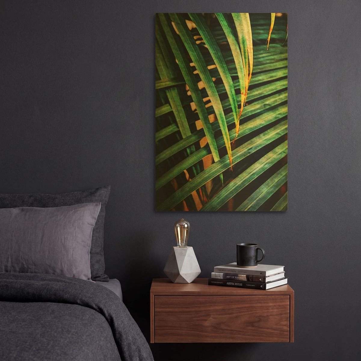 'Beauty Amongst Palms 2' By Ashley Aldridge Gold Metal Wall Art