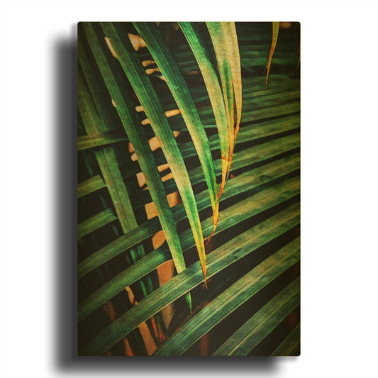 'Beauty Amongst Palms 2' By Ashley Aldridge Gold Metal Wall Art