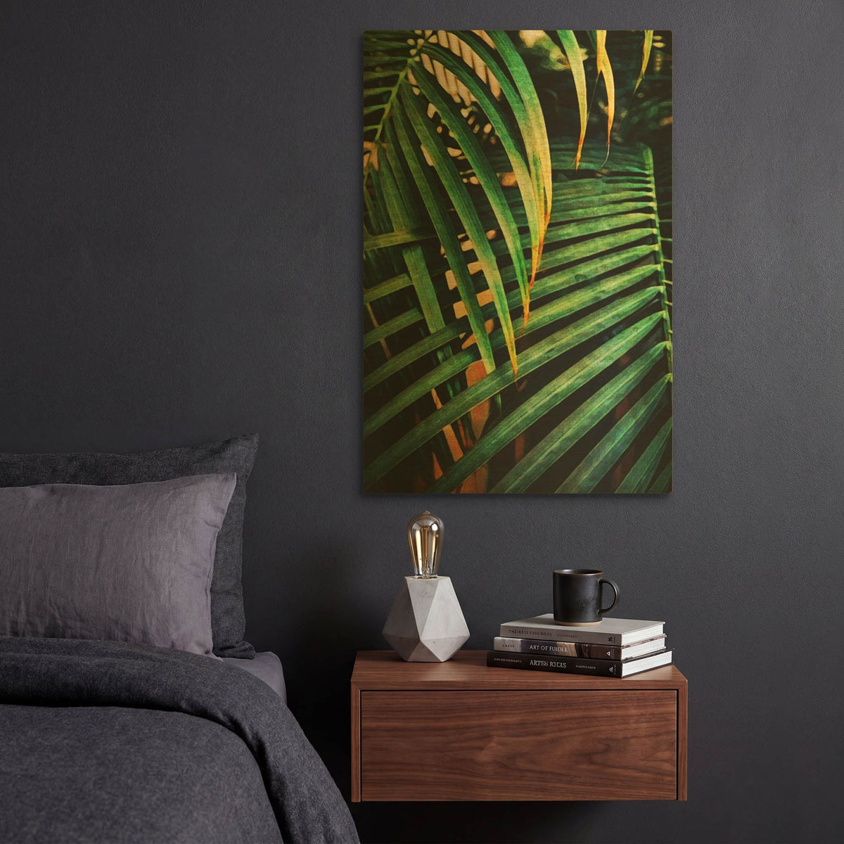 'Beauty Amongst Palms 3' By Ashley Aldridge Gold Metal Wall Art