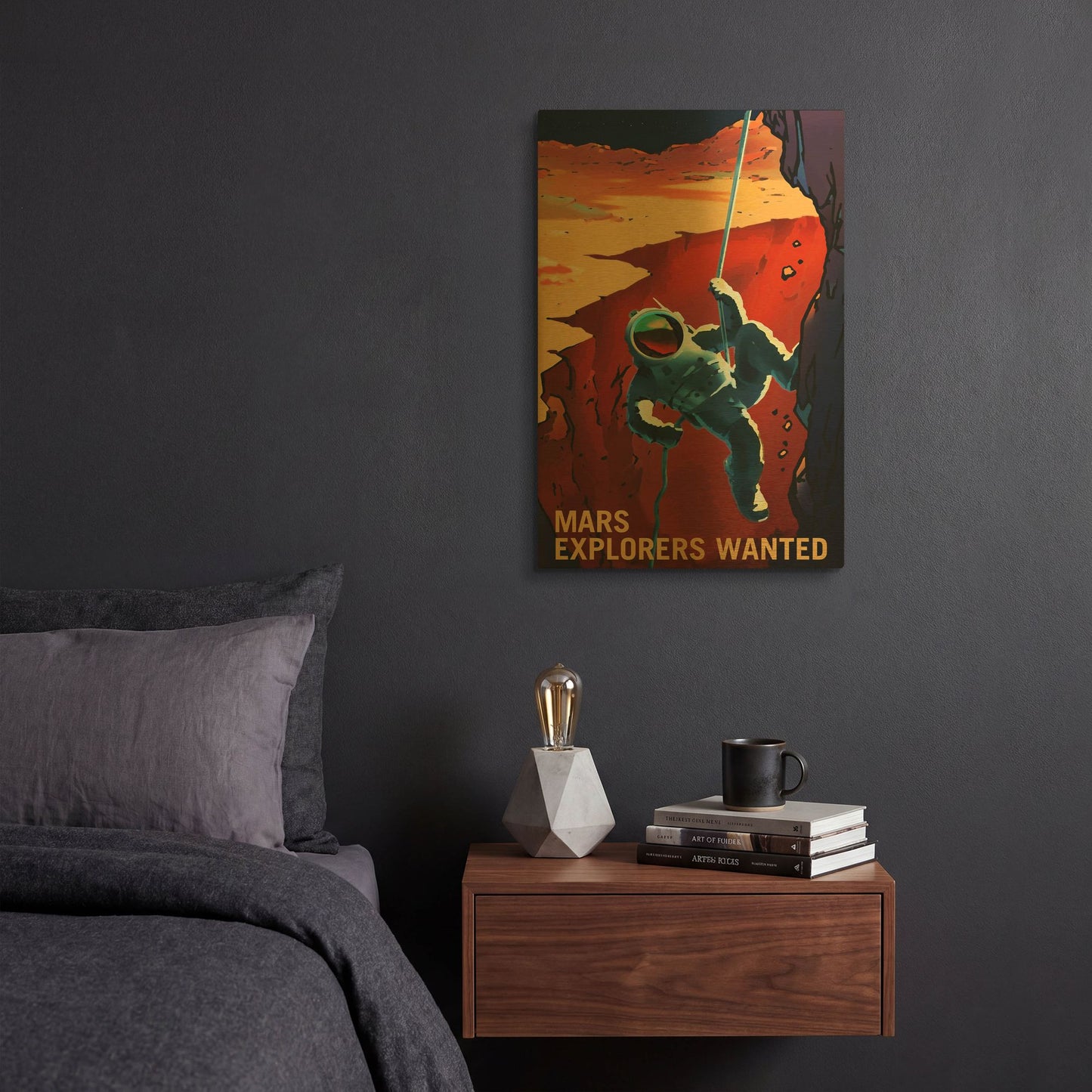 'Explorers Wanted Nasa Recruitment Poster' By NASA Posters Gold Metal Wall Art
