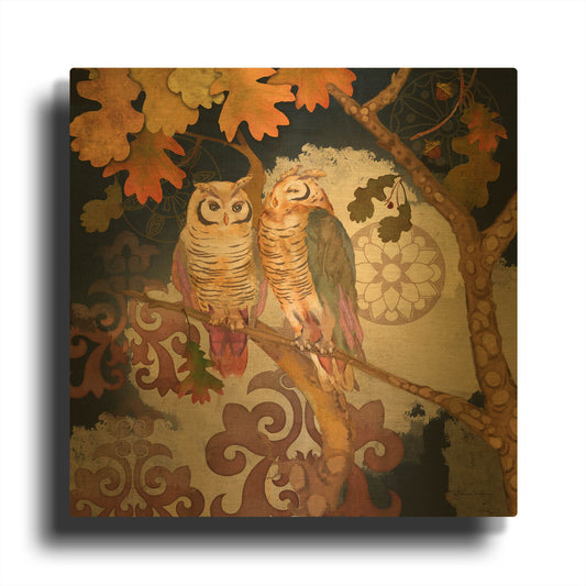 'Singing Owl' By Evelia Designs Gold Metal Wall Art