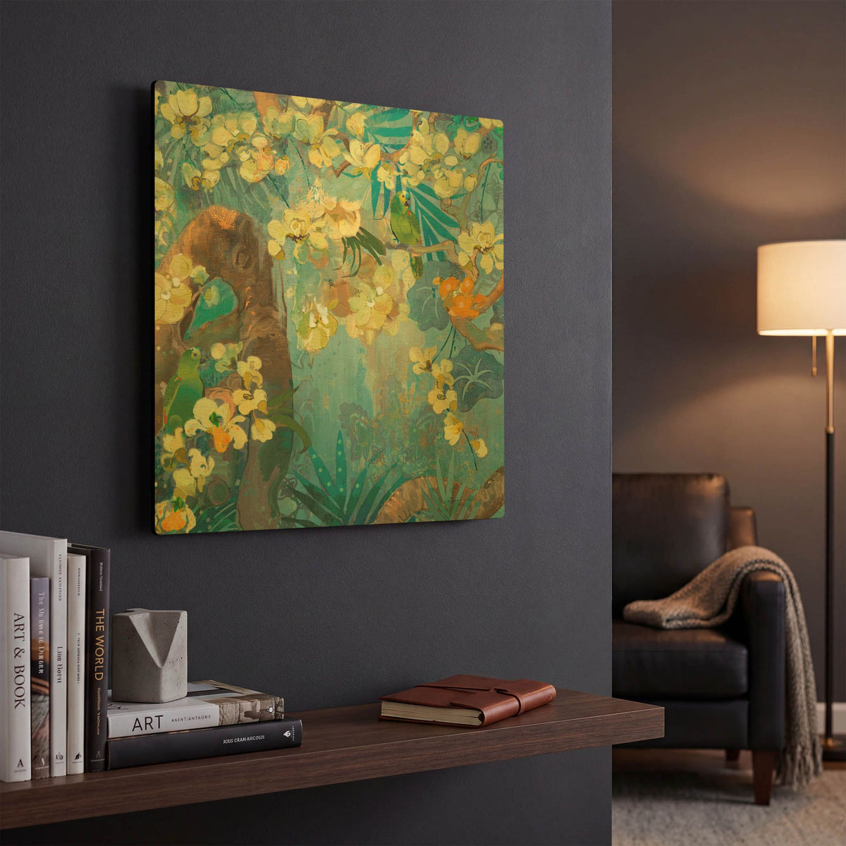 'Jaguar Jungle' By Evelia Designs Gold Metal Wall Art