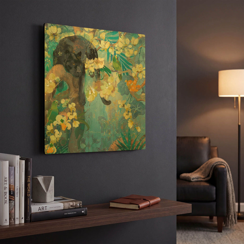 'Black Jaguar' By Evelia Designs Gold Metal Wall Art