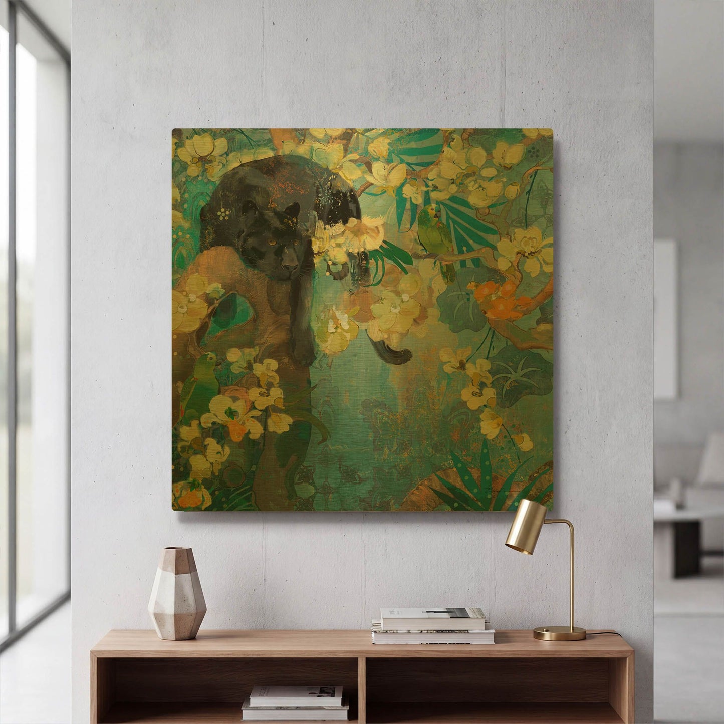 'Black Jaguar' By Evelia Designs Gold Metal Wall Art
