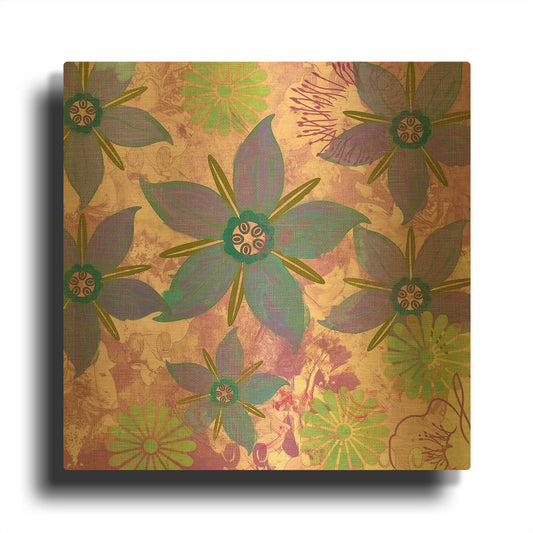 'Borage Sprites Of Sagrada' By Evelia Designs Gold Metal Wall Art