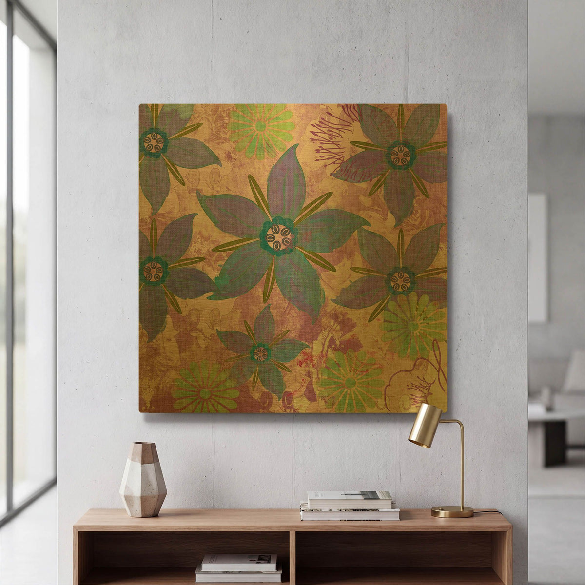 'Borage Sprites Of Sagrada' By Evelia Designs Gold Metal Wall Art