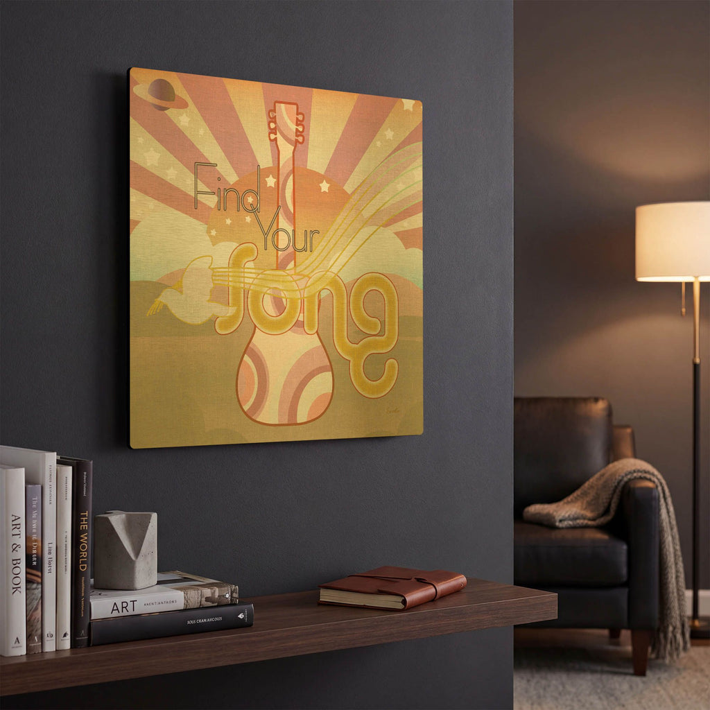 'Max Out' By Evelia Designs Gold Metal Wall Art
