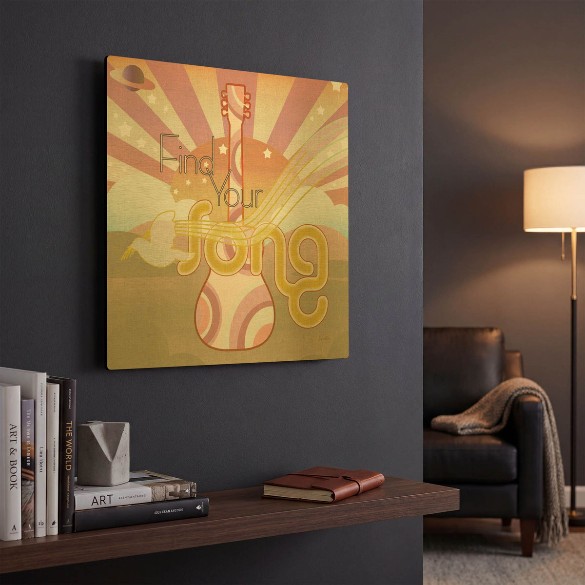 'Max Out' By Evelia Designs Gold Metal Wall Art