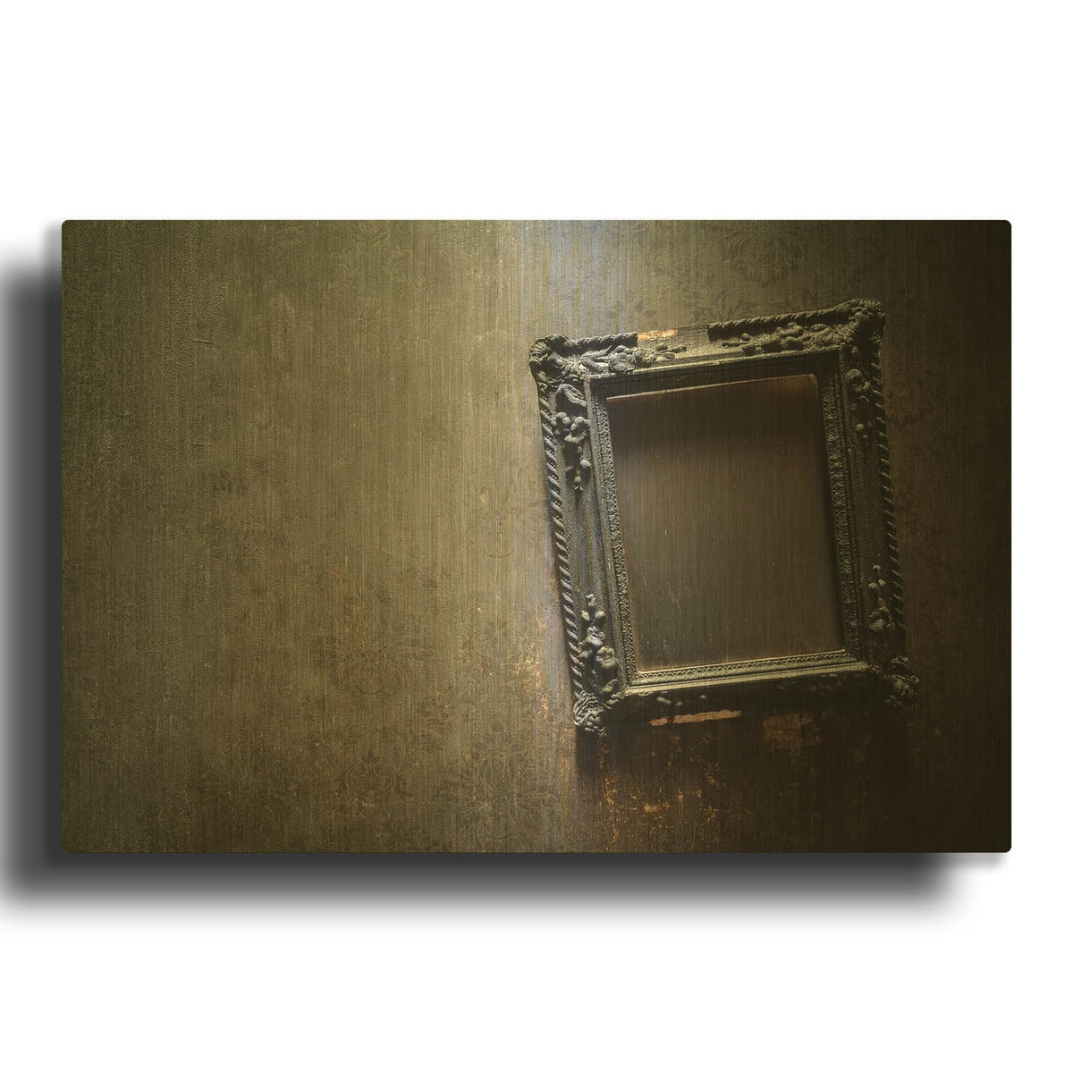 'Burned Frame' By Roman Robroek Gold Metal Wall Art