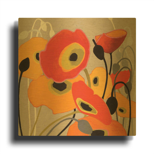 'Mango Tango I' By Shirley Novak Gold Metal Wall Art