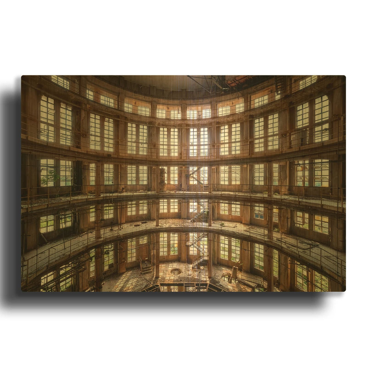 'Industrial Tower' By Roman Robroek Gold Metal Wall Art