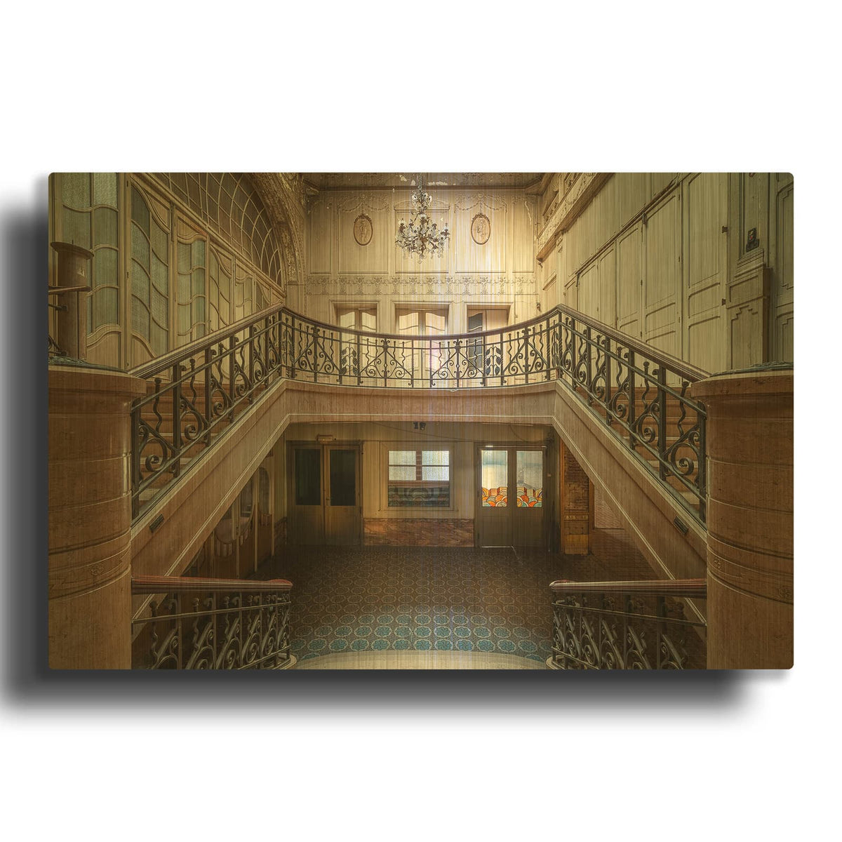 'Enter From Here' By Roman Robroek Gold Metal Wall Art