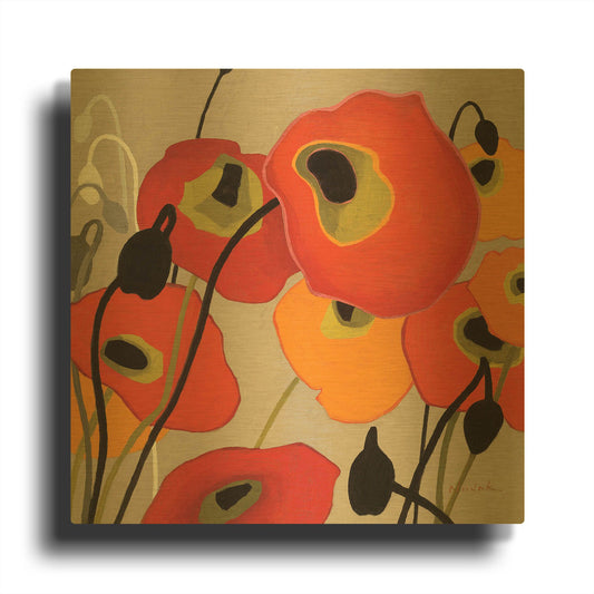 'Mango Tango II' By Shirley Novak Gold Metal Wall Art
