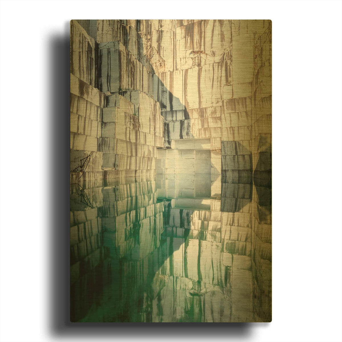 'Marble Quarry' By Roman Robroek Gold Metal Wall Art