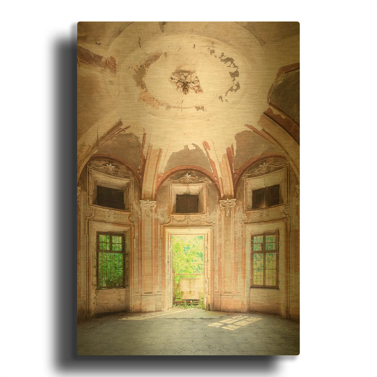 'Concrete Main Entrance' By Roman Robroek Gold Metal Wall Art