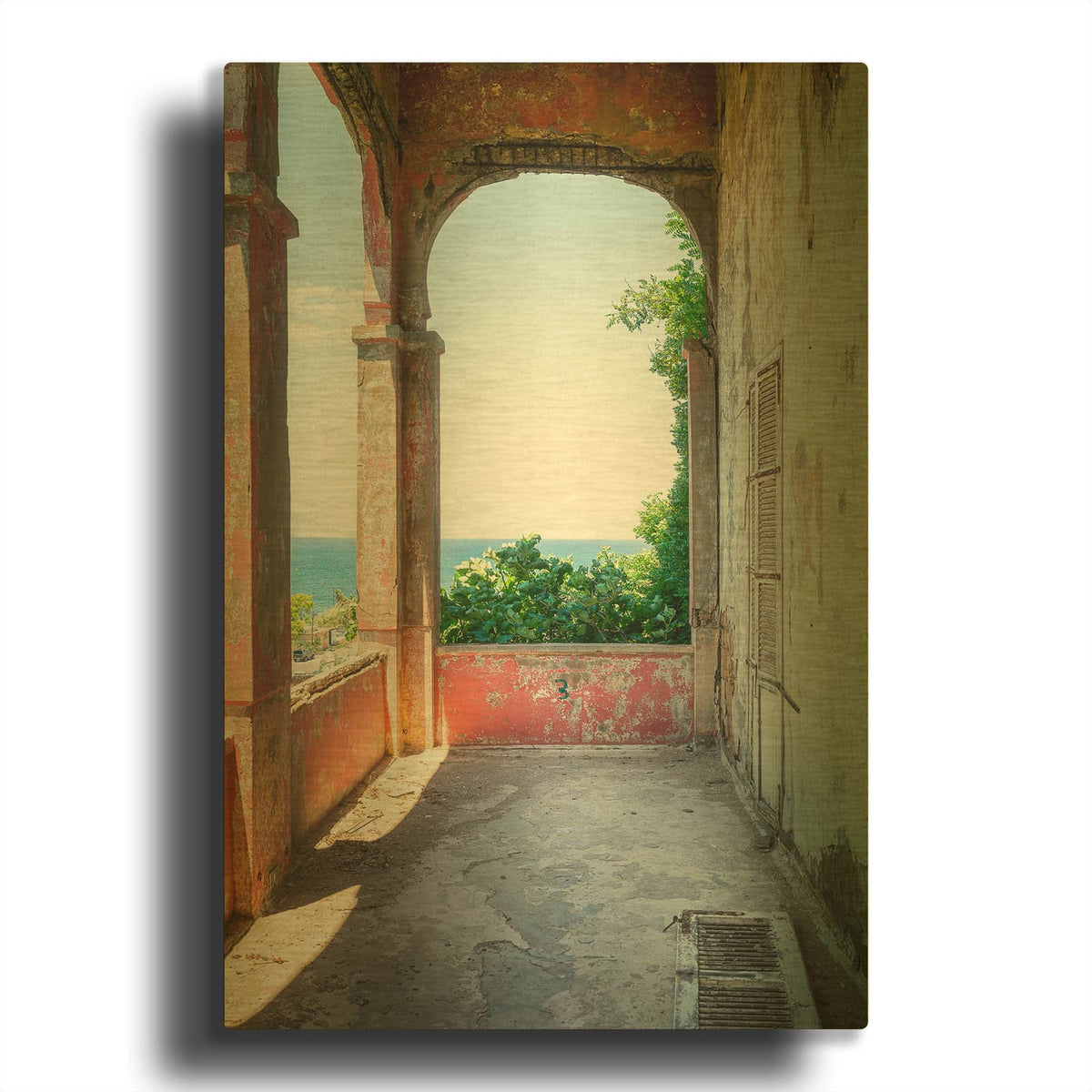 'Rose Balcony' By Roman Robroek Gold Metal Wall Art