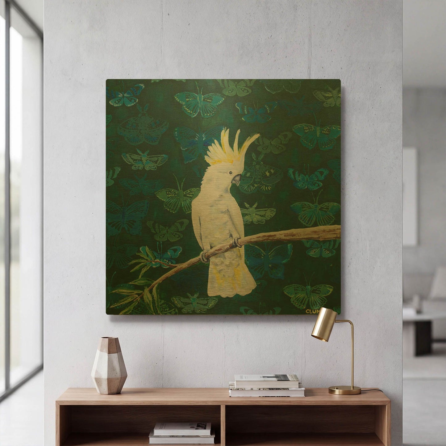 'Yellow Crested' By Alana Clumeck Gold Metal Wall Art