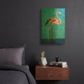 'Flamingo' By Alana Clumeck Gold Metal Wall Art