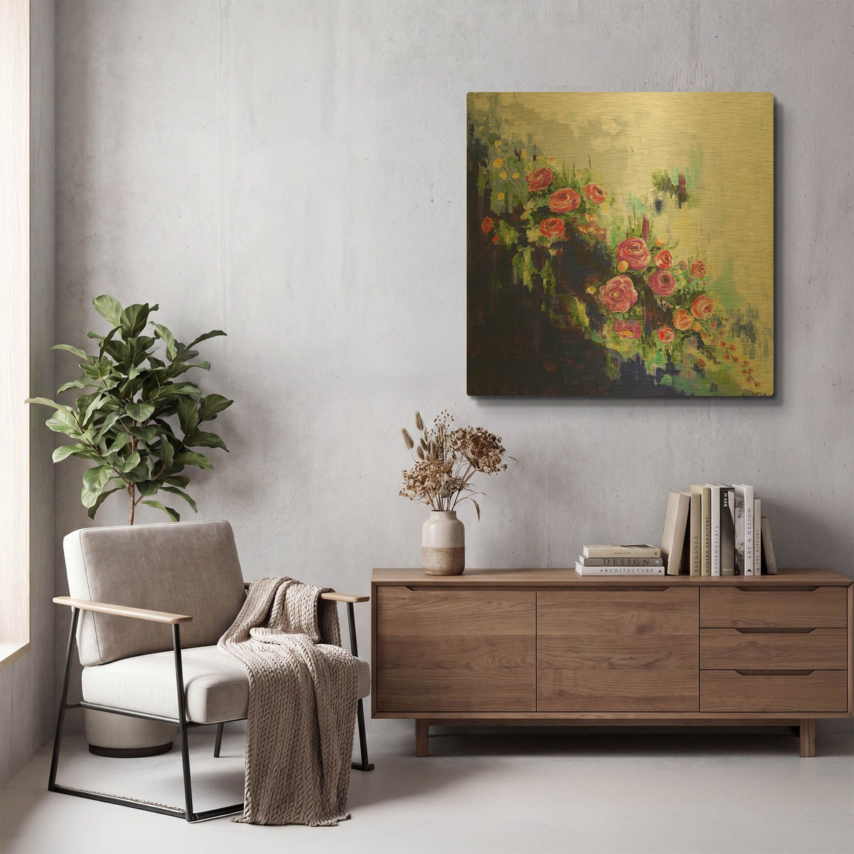 'The Dance' By Alana Clumeck Gold Metal Wall Art
