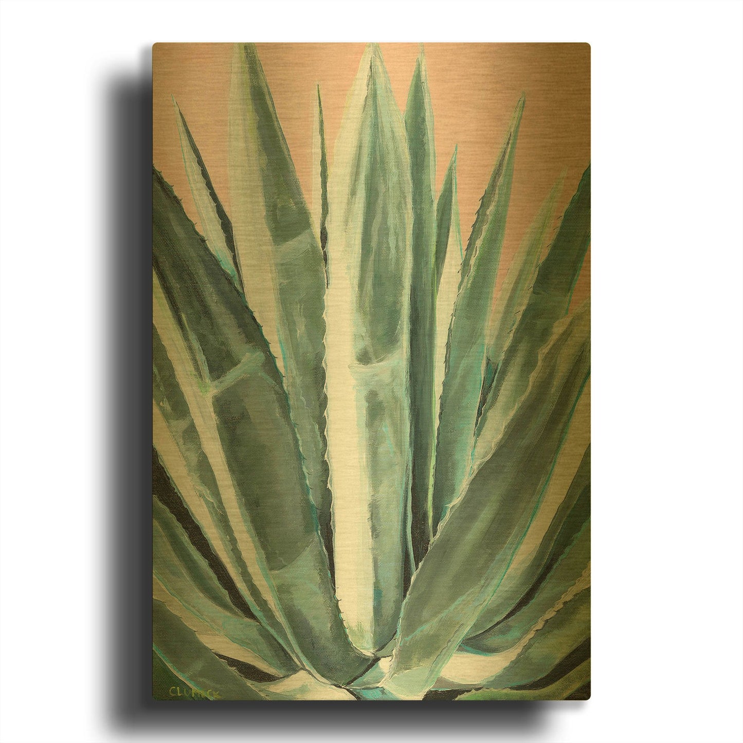 'Laughter' By Alana Clumeck Gold Metal Wall Art