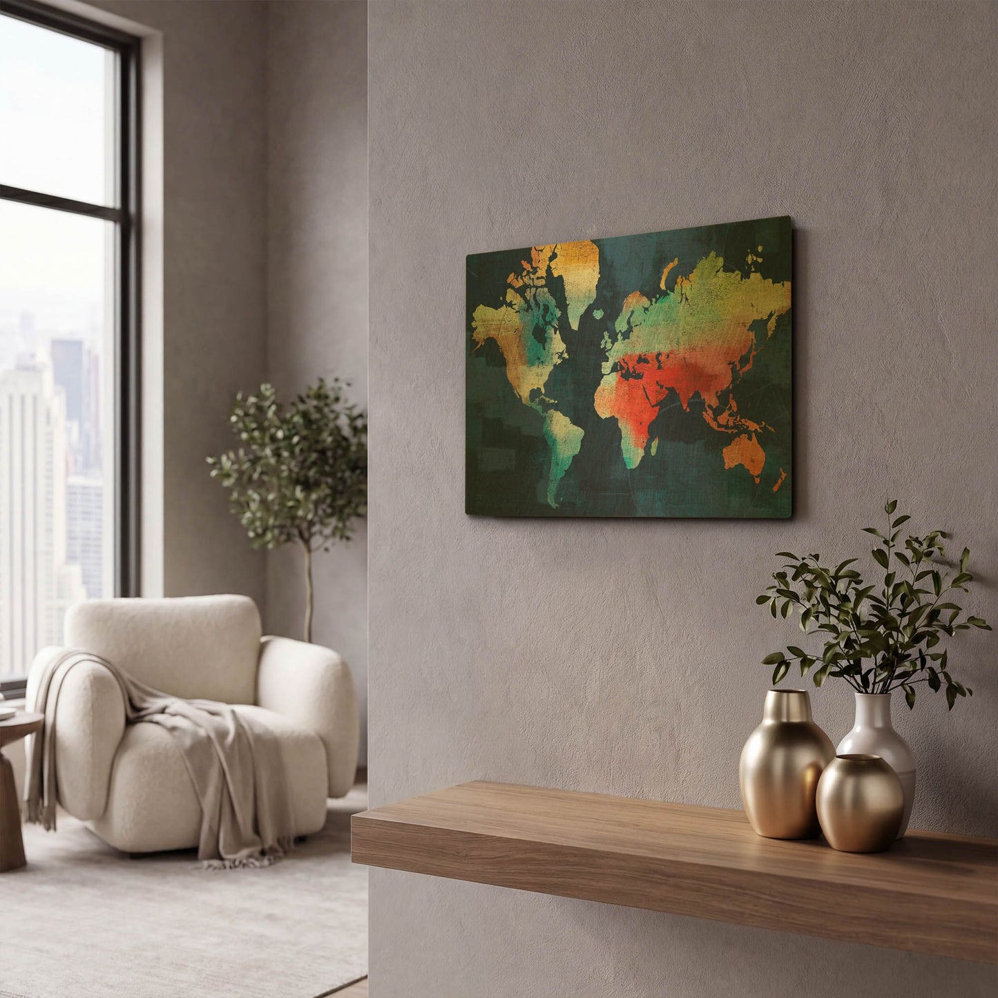 'Seasons Change' By Michael Mullan Gold Metal Wall Art