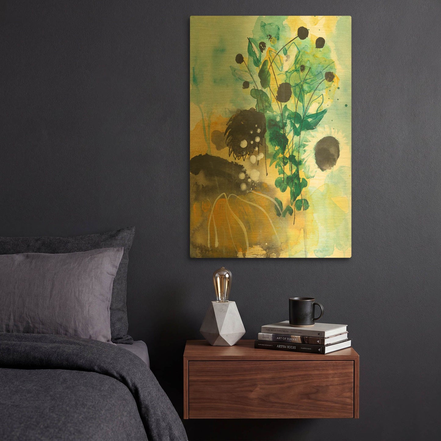 'Sunflower Kisses II' By Corina Capri Gold Metal Wall Art
