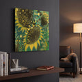 'Sunflower Kisses' By Corina Capri Gold Metal Wall Art