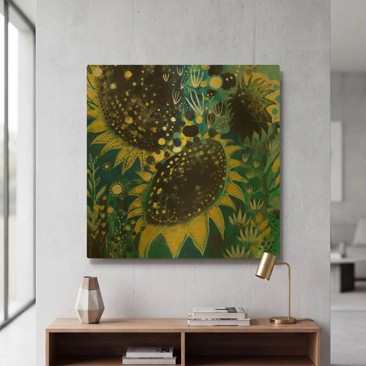 'Sunflower Kisses' By Corina Capri Gold Metal Wall Art