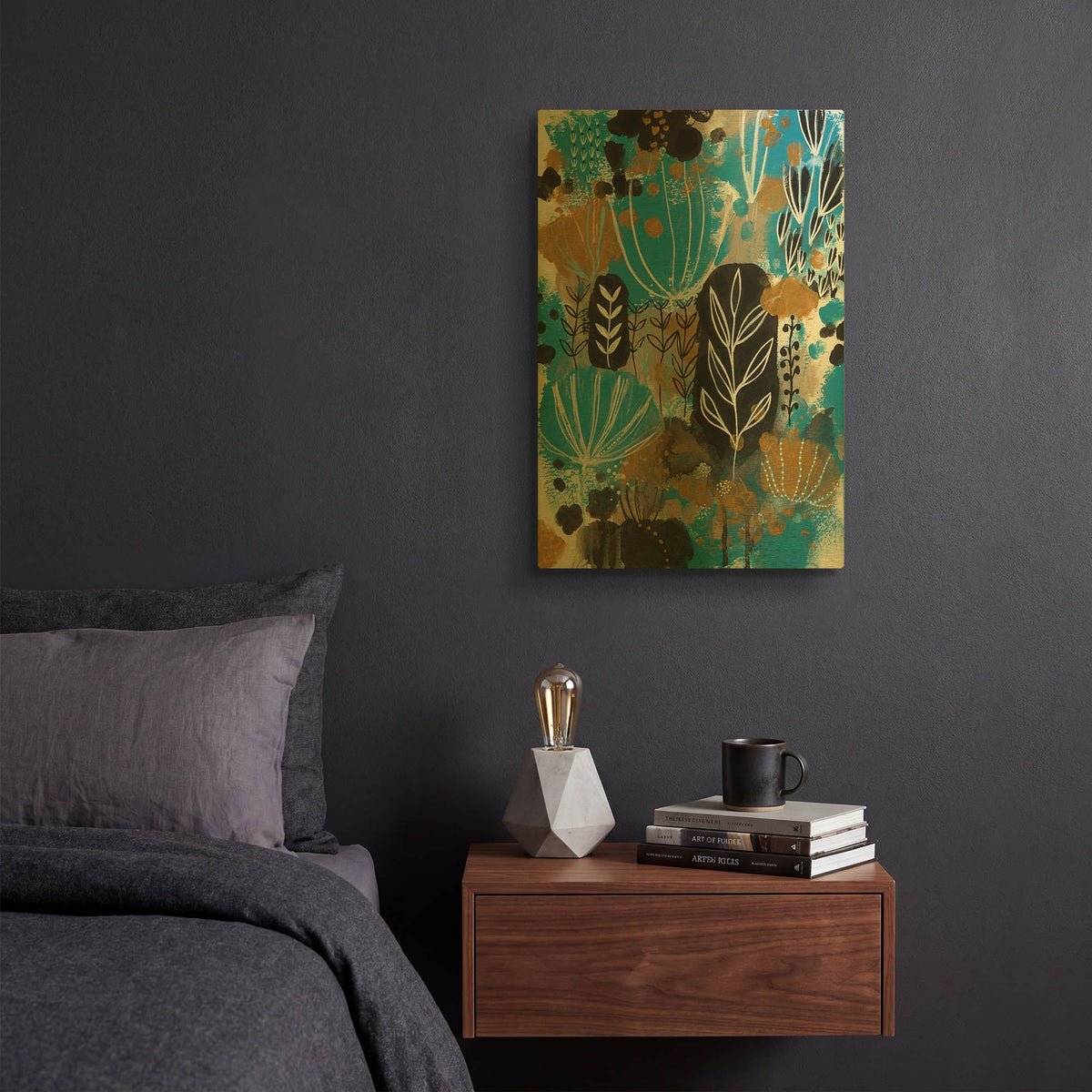 'January Poem' By Corina Capri Gold Metal Wall Art
