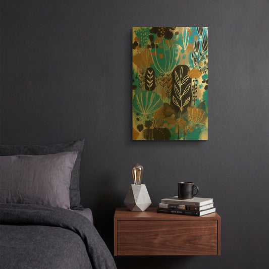 'January Poem' By Corina Capri Gold Metal Wall Art