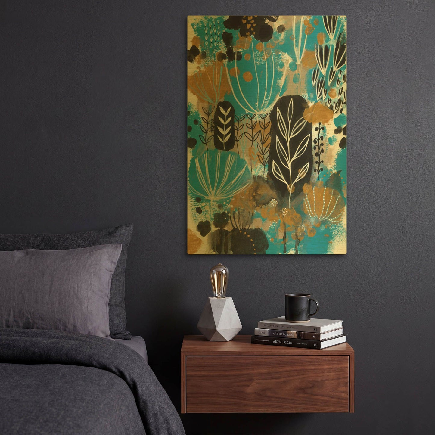 'January Poem' By Corina Capri Gold Metal Wall Art
