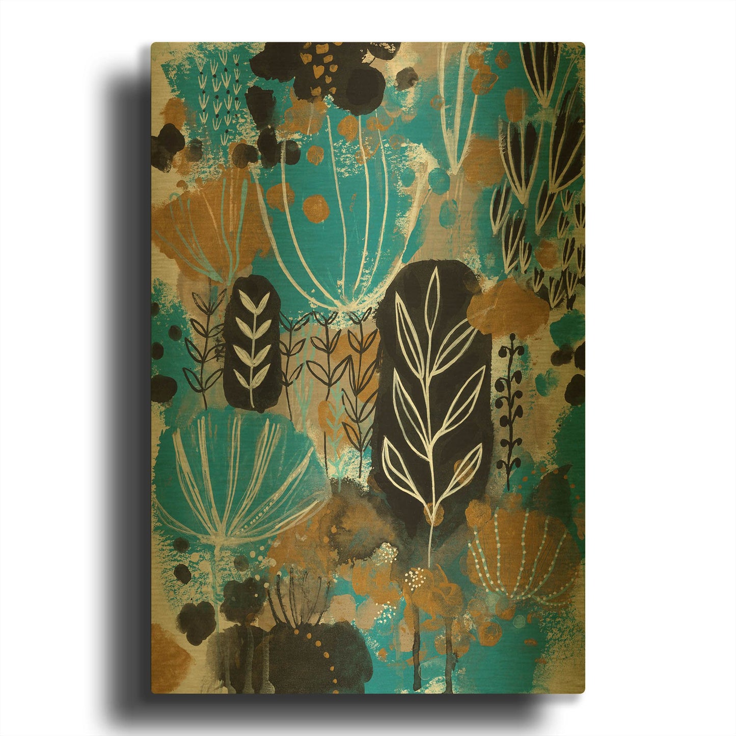 'January Poem' By Corina Capri Gold Metal Wall Art
