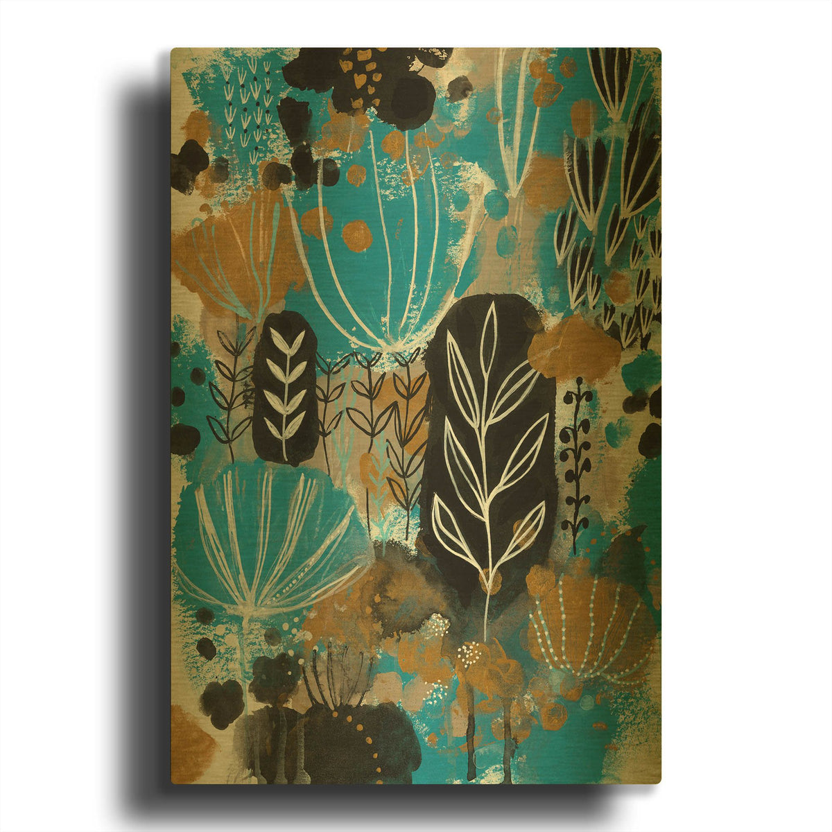 'January Poem' By Corina Capri Gold Metal Wall Art
