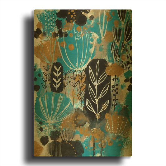 'January Poem' By Corina Capri Gold Metal Wall Art