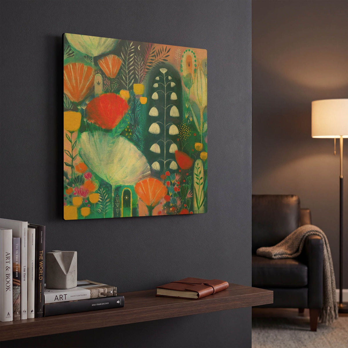 'Nuit Blanche' By Corina Capri Gold Metal Wall Art