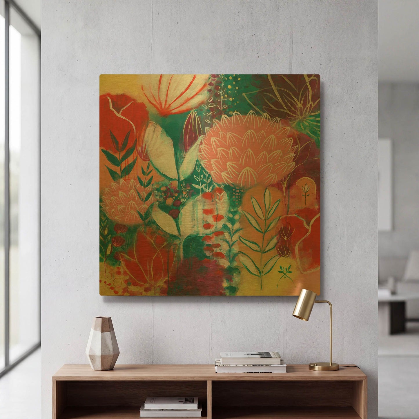 'Sensuality' By Corina Capri Gold Metal Wall Art